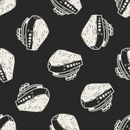 doodle boat seamless pattern background