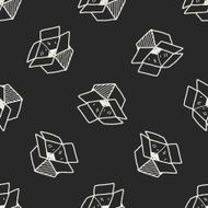 Doodle Box seamless pattern background N2
