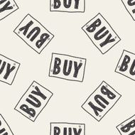 doodle buy seamless pattern background