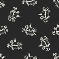 doodle cake seamless pattern background N4