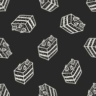 doodle cake seamless pattern background N14