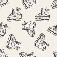 doodle cake seamless pattern background N19