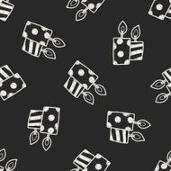 doodle candle seamless pattern background