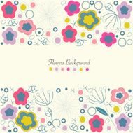 Summer flowers greeting card vector
