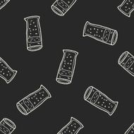 doodle cocktail seamless pattern background N3
