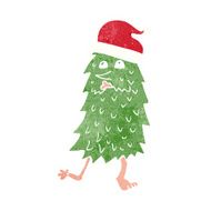 cartoon christmas tree dancing