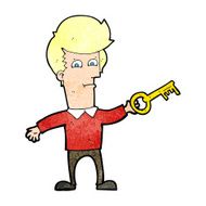 cartoon man with key N2