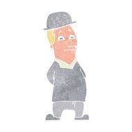 cartoon man wearing bowler hat N6