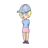 cartoon woman in hat N2