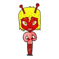 cartoon alien woman N11