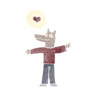 cartoon werewolf in love