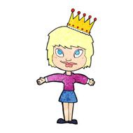 cartoon person wearing crown N17