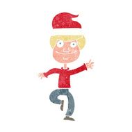 cartoon man ready for christmas N10