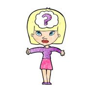 cartoon woman with question N5