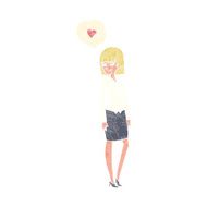 cartoon woman in love N29