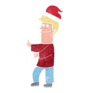 cartoon man ready for christmas N11