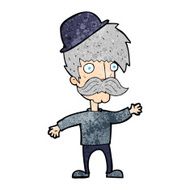 cartoon man wearing bowler hat N7