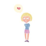 cartoon woman in love N30