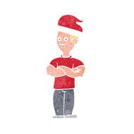 cartoon man ready for christmas N12