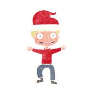 cartoon man ready for christmas N14