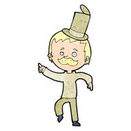 cartoon man in broken old hat N2