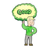 cartoon man doing good N4