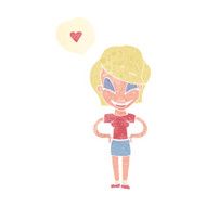 cartoon woman in love N31