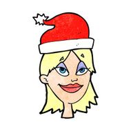 cartoon woman ready for christmas N24