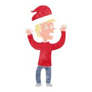 cartoon man ready for christmas N18