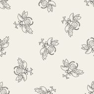 beetle doodle seamless pattern background N3
