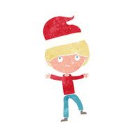 cartoon man ready for christmas N19