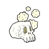 cartoon dusty old skull N2