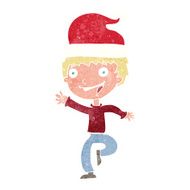cartoon man ready for christmas N20