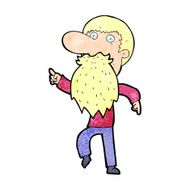 cartoon man wearing fake beard N2