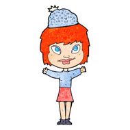 cartoon woman wearing hat N8