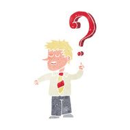 cartoon school boy with question N2
