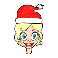 cartoon woman ready for christmas N27
