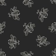 beetle doodle seamless pattern background N8