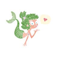 cartoon mermaid in love