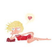 cartoon woman in night wear