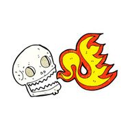 Cartoon Flaming Skull N2