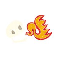 Cartoon Flaming Skull N3