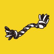 doodle dog rope bone N4