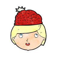 cartoon man wearing winter hat N24