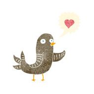 cartoon bird singing