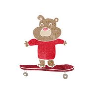 cartoon bear on skateboard N2