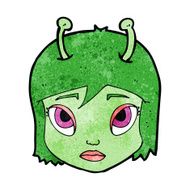 cartoon space alien N14