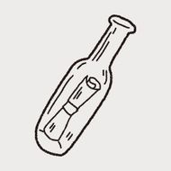 bottle message doodle N4