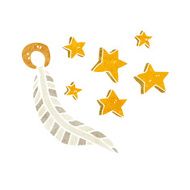 cartoon lucky charm feather N2