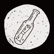 bottle message doodle N6